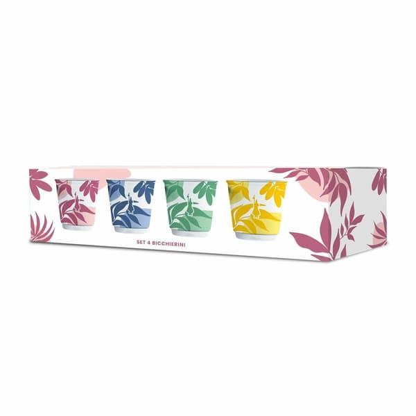 Dele kaffekopsæt Bialetti Primavera Forskellige farber Porcelæn 90 ml 4 Dele