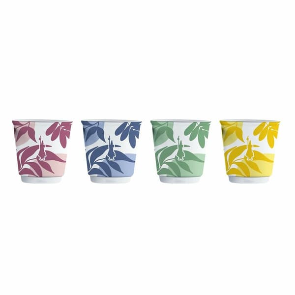 Dele kaffekopsæt Bialetti Primavera Forskellige farber Porcelæn 90 ml 4 Dele