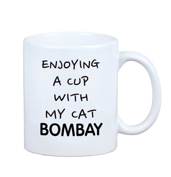 Bombay-mugg med grafik och inskriptionen av varumärket Art-Dog