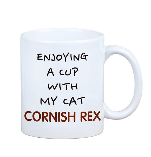 Cornish Rex - krus med grafik og Art-Dog brand inskription