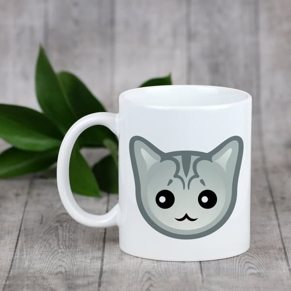 Burmilla - muki grafiikalla ja Art-Dog-tuotemerkin kirjoituksella