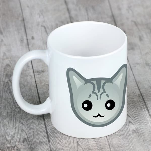 Burmilla - muki grafiikalla ja Art-Dog-tuotemerkin kirjoituksella