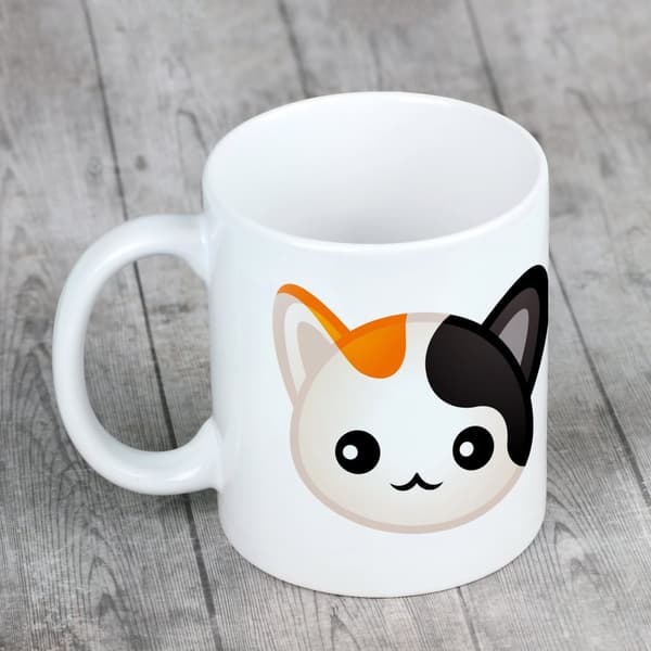 Japansk bobtail - krus med grafik og inskriptionen af Art-Dog-mærket