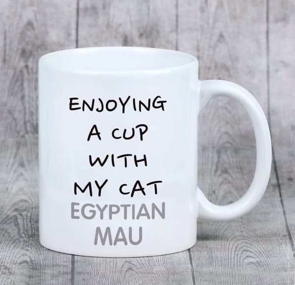 Egyptisk Mau-katt - mugg med grafik och inskriften Art-Dog