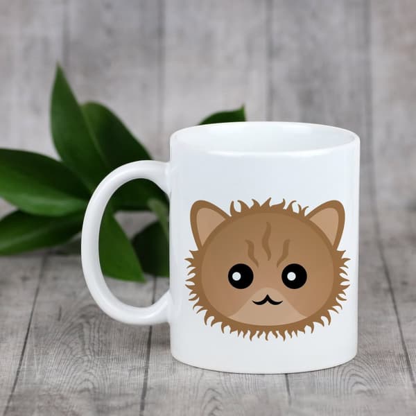 Selkirk Rex - krus med grafik og inskriptionen af Art-Dog-mærket