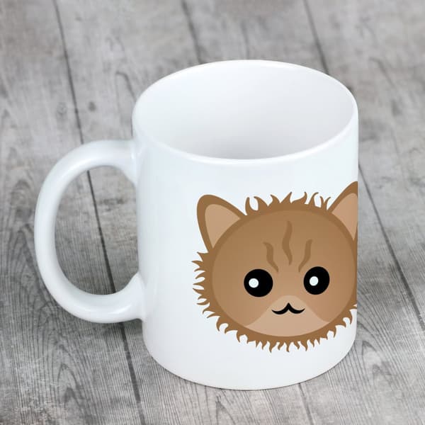 Selkirk Rex - krus med grafik og inskriptionen af Art-Dog-mærket