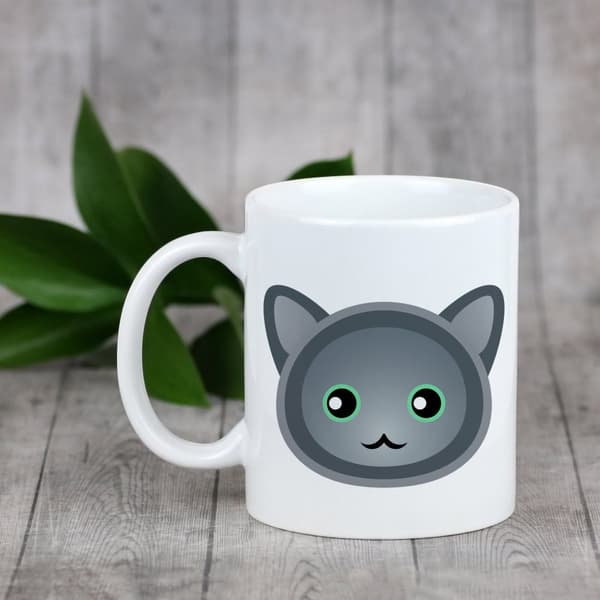 Nebelung - muki, jossa on grafiikkaa ja merkintä Art-Dog -brändistä