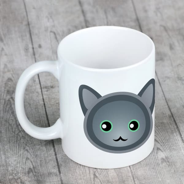 Nebelung - muki, jossa on grafiikkaa ja merkintä Art-Dog -brändistä