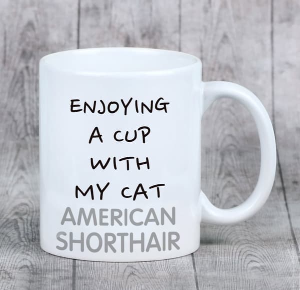 Amerikanskt korthår - mugg med grafik och inskriptionen av varumärket Art-Dog