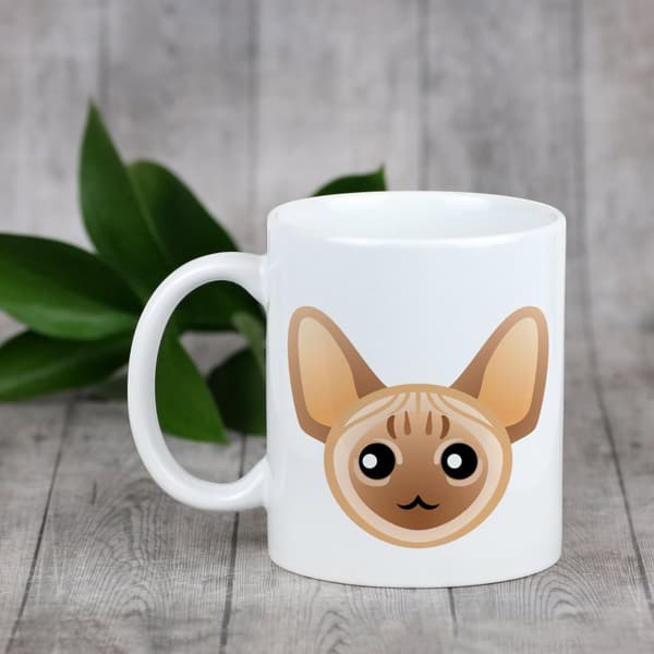 Devon Rex - mugg med grafik och inskriptionen av varumärket Art-Dog