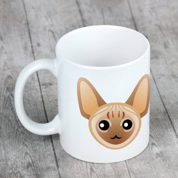 Devon Rex - mugg med grafik och inskriptionen av varumärket Art-Dog