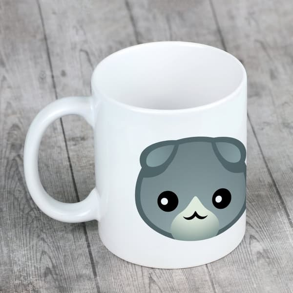 Scottish fold - muki grafiikalla ja Art-Dog-tuotemerkin kirjoituksella
