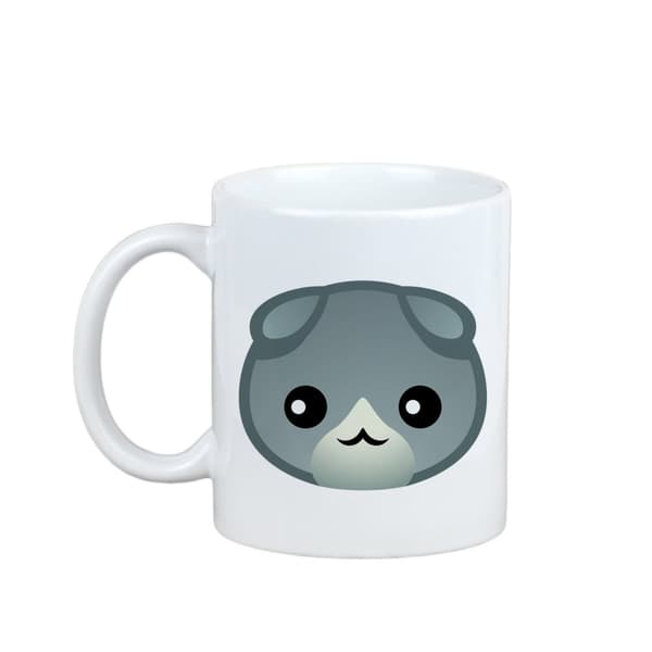 Scottish fold - muki grafiikalla ja Art-Dog-tuotemerkin kirjoituksella