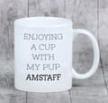 Miniatyrbild 6 av 6: American Staffordshire terrier, Amstaff, Amstaf - mugg med foto och inskriptionen geometrisk hund Art-Dog