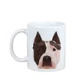 Miniatyrbild 1 av 6: American Staffordshire terrier, Amstaff, Amstaf - mugg med foto och inskriptionen geometrisk hund Art-Dog