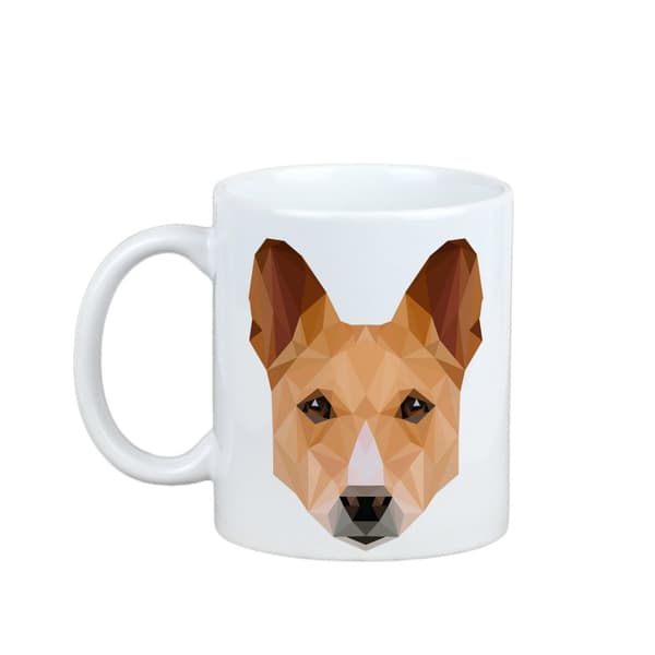 Basenji, Basenji, Congo Dog - mugg med ett foto och inskriptionen geometrisk hund Art-Dog