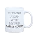 Pikkukuva 3 / 6: Basset Hound - muki, jossa on valokuva ja merkintä geometrisesta Art-Dog koirasta