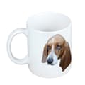 Pikkukuva 2 / 6: Basset Hound - muki, jossa on valokuva ja merkintä geometrisesta Art-Dog koirasta