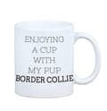 Miniatyrbild 3 av 6: Border Collie - en mugg med ett foto och inskriptionen av en geometrisk Art-Dog-hund
