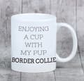 Miniatyrbild 6 av 6: Border Collie - en mugg med ett foto och inskriptionen av en geometrisk Art-Dog-hund
