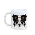 Miniatyrbild 1 av 6: Border Collie - en mugg med ett foto och inskriptionen av en geometrisk Art-Dog-hund