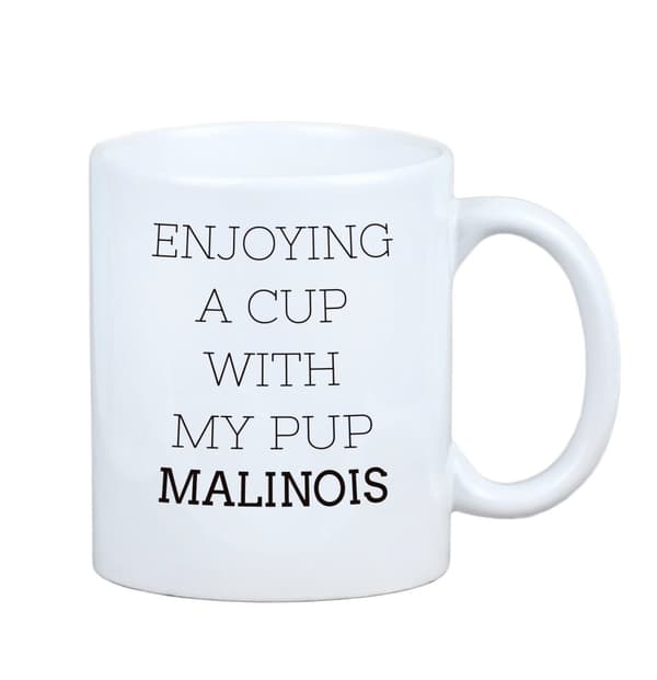 Malinois belgisk hyrde - krus med et foto og inskriptionen geometrisk hund Art-Dog