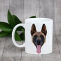 Miniatyrbillede 4 af 6: Malinois belgisk hyrde - krus med et foto og inskriptionen geometrisk hund Art-Dog