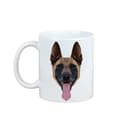 Miniatyrbillede 1 af 6: Malinois belgisk hyrde - krus med et foto og inskriptionen geometrisk hund Art-Dog