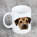 Miniatyrbild 5 av 6: Border Terrier - mugg med ett foto och inskriptionen av en geometrisk Art-Dog-hund