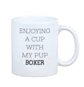 Miniatyrbild 3 av 6: Boxer, Boxer III - mugg med ett foto och inskriptionen av en geometrisk Art-Dog-hund