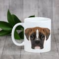 Miniatyrbild 4 av 6: Boxer, Boxer III - mugg med ett foto och inskriptionen av en geometrisk Art-Dog-hund