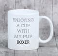 Miniatyrbild 6 av 6: Boxer, Boxer III - mugg med ett foto och inskriptionen av en geometrisk Art-Dog-hund