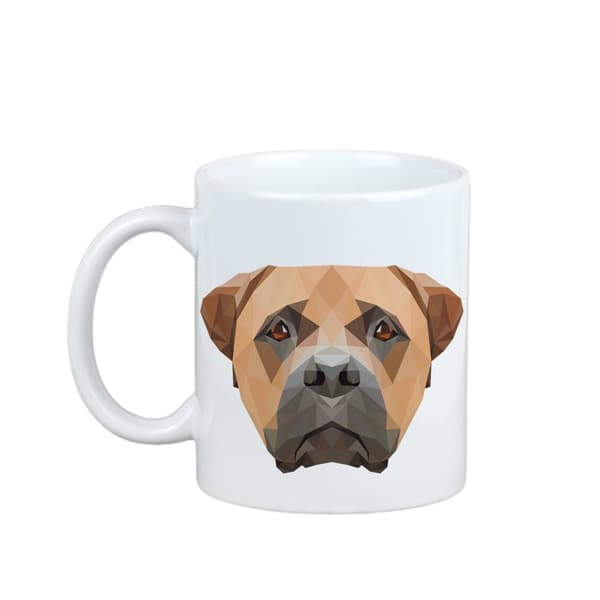 Bullmastiff, Bulmastiff - et krus med et foto og inskriptionen af en geometrisk Art-Dog-hund