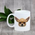 Pikkukuva 4 / 6: Lyhytkarvainen Chihuahua - muki, jossa on valokuva ja merkintä geometrinen koira Art-Dog