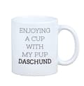Miniatyrbild 3 av 6: Långhårig tax - mugg med foto och inskriptionen geometrisk hund Art-Dog