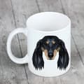 Miniatyrbild 5 av 6: Långhårig tax - mugg med foto och inskriptionen geometrisk hund Art-Dog