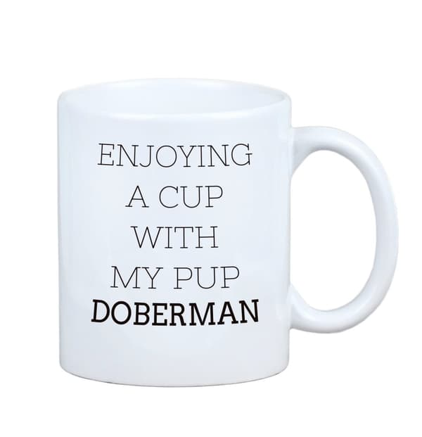 Doberman, Dobermann I - krus med foto og inskriptionen geometrisk hund Art-Dog