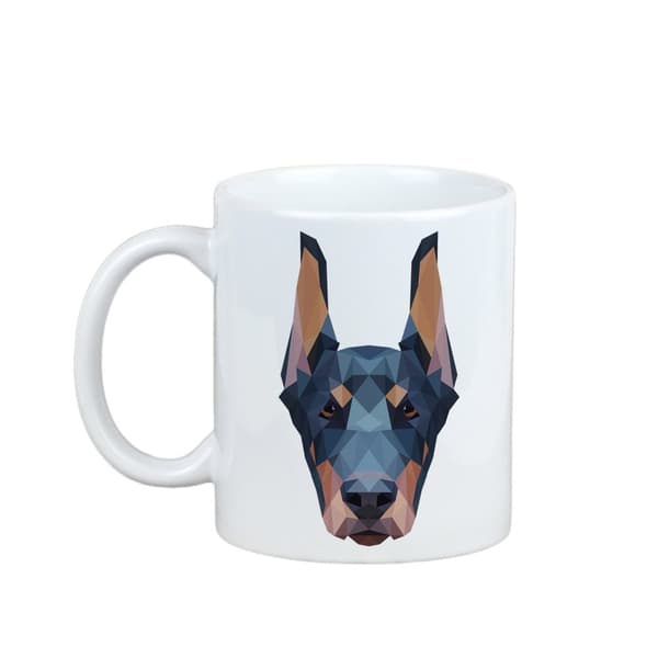 Doberman, Dobermann I - krus med foto og inskriptionen geometrisk hund Art-Dog