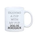 Miniatyrbild 3 av 6: Dog of Bordeaux, Dogue de Bordeaux, French Mastiff - mugg med ett foto och inskriptionen av en geometrisk Art-Dog-hund