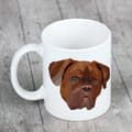 Miniatyrbild 5 av 6: Dog of Bordeaux, Dogue de Bordeaux, French Mastiff - mugg med ett foto och inskriptionen av en geometrisk Art-Dog-hund