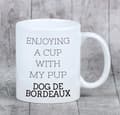 Miniatyrbild 6 av 6: Dog of Bordeaux, Dogue de Bordeaux, French Mastiff - mugg med ett foto och inskriptionen av en geometrisk Art-Dog-hund