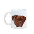 Miniatyrbild 1 av 6: Dog of Bordeaux, Dogue de Bordeaux, French Mastiff - mugg med ett foto och inskriptionen av en geometrisk Art-Dog-hund