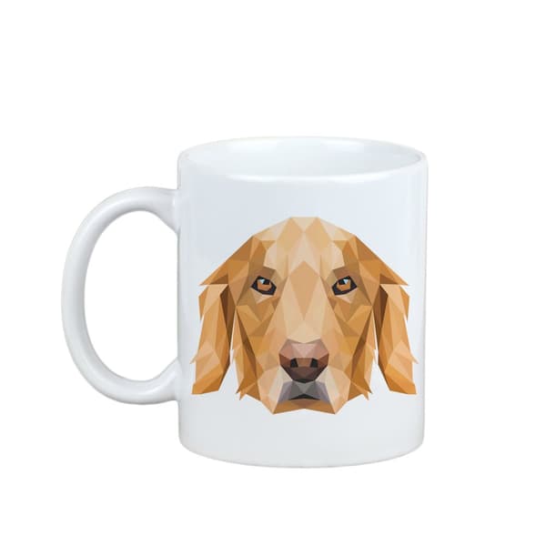 Golden Retriever - krus med et foto og inskriptionen af en geometrisk Art-Dog hund