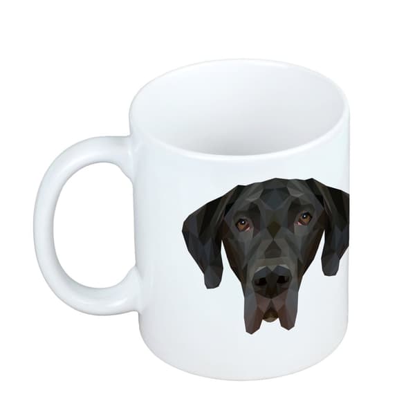 Great Dane I - krus med foto og inskriptionen geometrisk hund Art-Dog