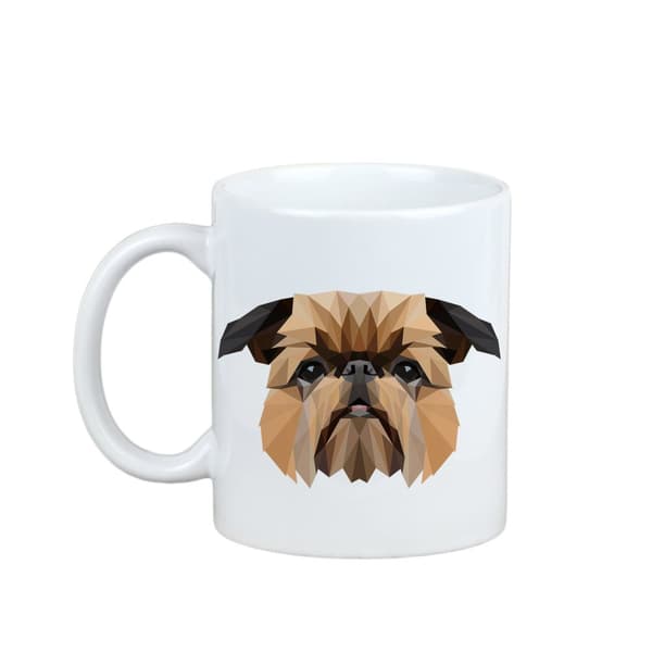 Bryssel Griffon, Griffon bruxellois - mugg med ett foto och inskriptionen geometrisk hund Art-Dog