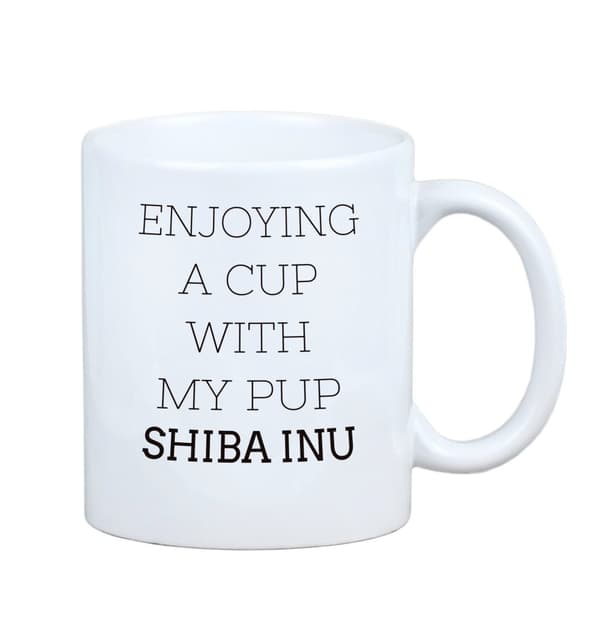 Shiba Inu - et krus med et foto og inskriptionen af en geometrisk Art-Dog-hund