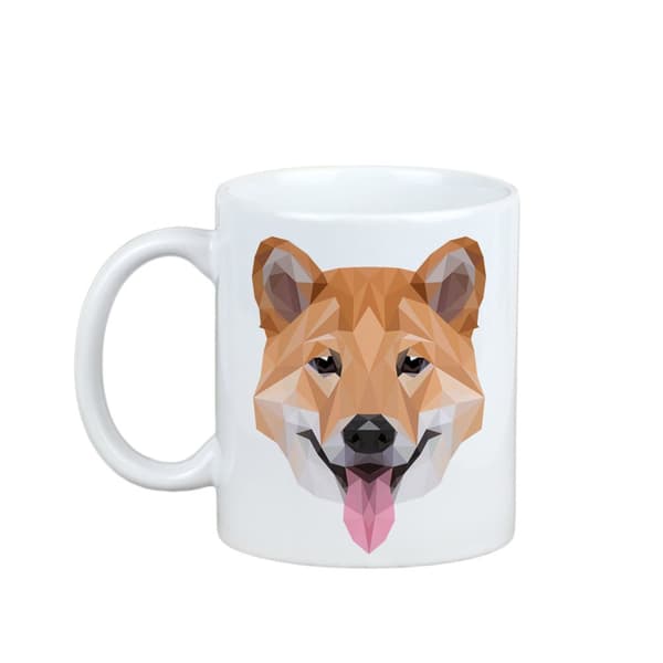 Shiba Inu - et krus med et foto og inskriptionen af en geometrisk Art-Dog-hund
