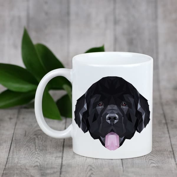 Newfoundland, Newfoundland, Wodołaz - krus med et foto og inskriptionen geometrisk hund Art-Dog