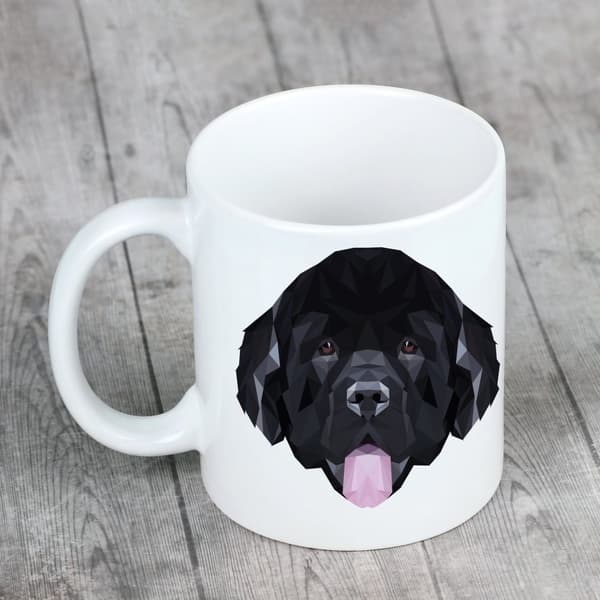 Newfoundland, Newfoundland, Wodołaz - krus med et foto og inskriptionen geometrisk hund Art-Dog