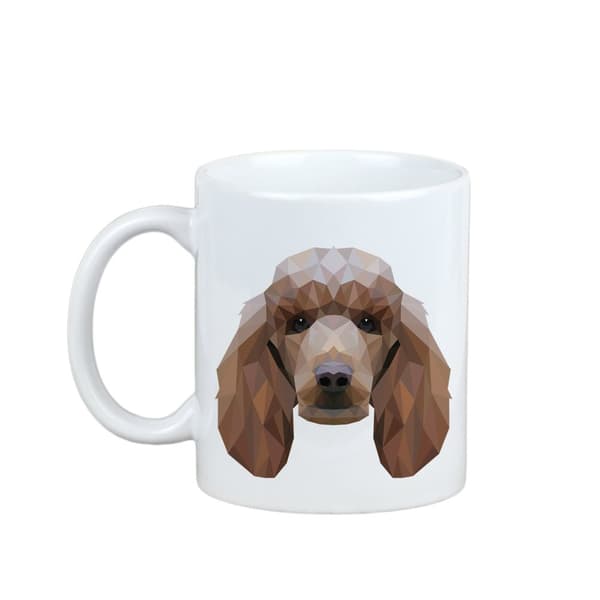 Puddel - et krus med et foto og inskriptionen: en geometrisk Art-Dog hund